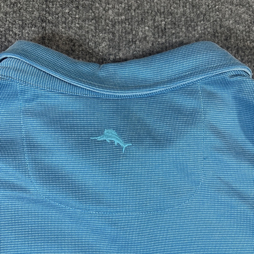 Tommy Bahama Polo Shirt 3XL Blue Performance Golf Short Sleeve Modal Blend - Picture 5 of 7